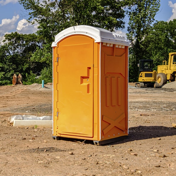 how often are the portable restrooms cleaned and serviced during a rental period in Irvington